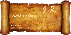 Garzó Renáta névjegykártya